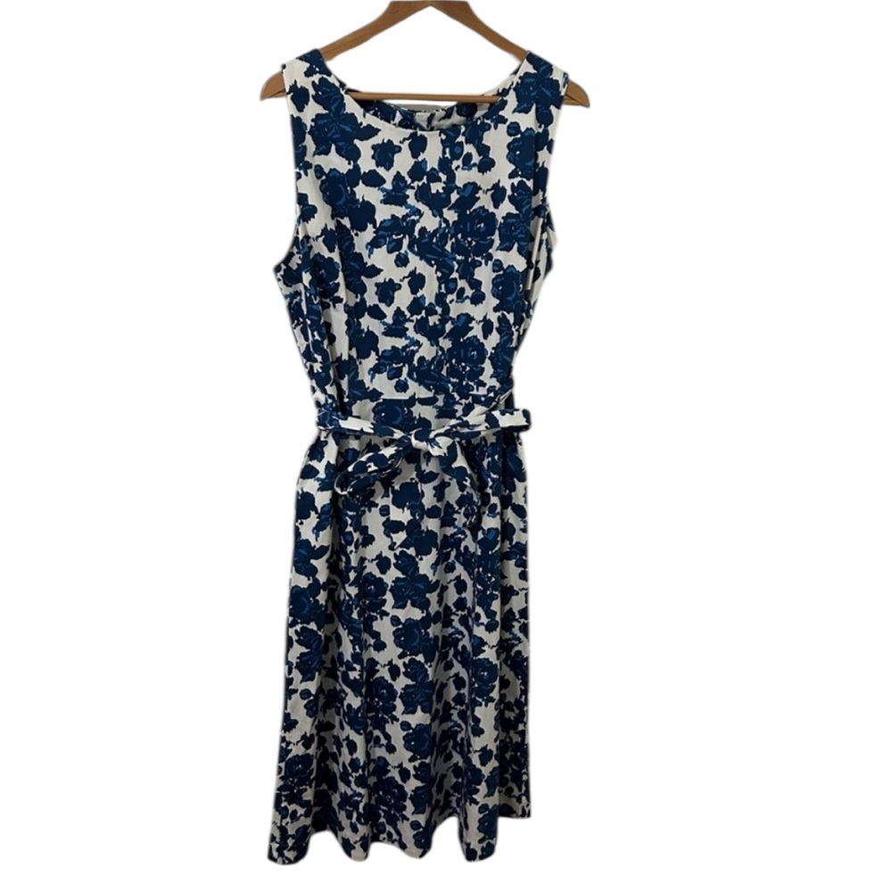 Long Tall Sally Blue and White Floral Midi Dress